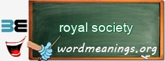 WordMeaning blackboard for royal society